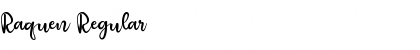 Download Raquen Regular Font Title Preview