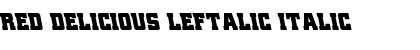 Download Red Delicious Leftalic Italic Font Title Preview