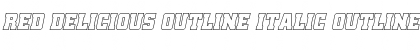 Download Red Delicious Outline Italic Outline Italic Font Title Preview