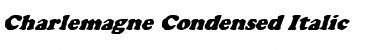 Download Charlemagne Condensed Italic Condensed Italic Font Title Preview