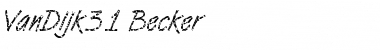 Download VanDijk31 Becker Font