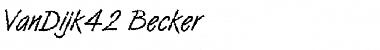 Download VanDijk42 Becker Font