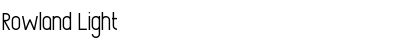 Download Rowland Light Font Title Preview