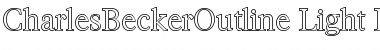 Download CharlesBeckerOutline-Light Regular Font Title Preview