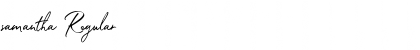 Download samantha Regular Font Title Preview