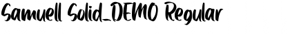 Download Samuell Solid_DEMO Regular Font Title Preview