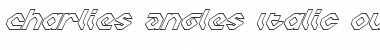 Download Charlie's Angles Italic Outline Italic Outline Font Title Preview