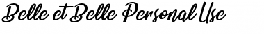 Download Belle et Belle Personal Use Regular Font Title Preview