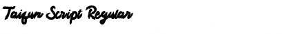 Download Taifun Script Regular Font Title Preview