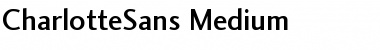 Download CharlotteSans Medium Font Title Preview