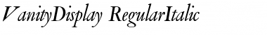 Download VanityDisplay RegularItalic Font