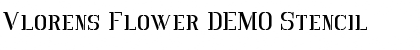 Download Vlorens Flower DEMO Stencil Font Title Preview