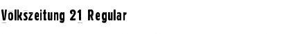 Download Volkszeitung 21 Regular Font Title Preview