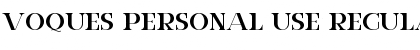 Download VOQUES Personal Use Regular Font Title Preview