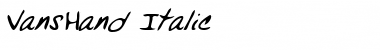 Download VansHand Italic Font
