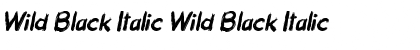Download Wild Black Italic Wild Black Italic Font Title Preview