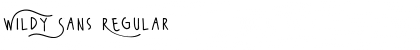 Download Wildy Sans Regular Font Title Preview