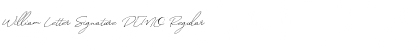Download William Letter Signature DEMO Regular Font Title Preview