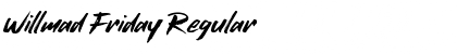 Download Willmad Friday Regular Font Title Preview