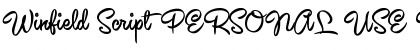 Download Winfield Script PERSONAL USE Regular Font Title Preview