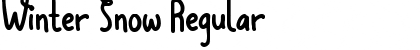 Download Winter Snow Regular Font Title Preview