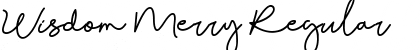 Download Wisdom Merry Regular Font Title Preview