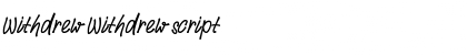 Download Withdrew Withdrew script Font Title Preview