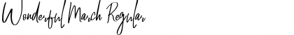 Download Wonderful March Regular Font Title Preview