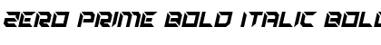 Download Zero Prime Bold Italic Bold Italic Font
