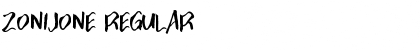 Download Zonijone Regular Font Title Preview