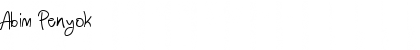 Download Abim Penyok Regular Font Title Preview