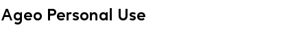 Download Ageo Personal Use Bold Font Title Preview