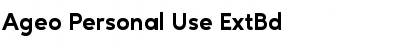 Download Ageo Personal Use ExtBd Regular Font Title Preview
