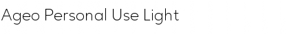 Download Ageo Personal Use Light Regular Font Title Preview
