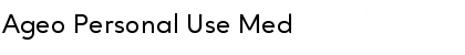 Download Ageo Personal Use Med Regular Font Title Preview