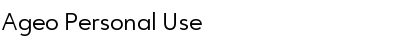 Download Ageo Personal Use Regular Font Title Preview
