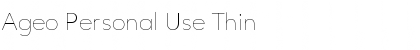 Download Ageo Personal Use Thin Regular Font Title Preview