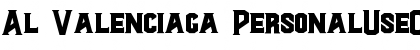 Download Al Valenciaga PersonalUseOnly Normal Font Title Preview