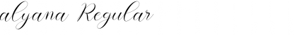Download alyana Regular Font Title Preview
