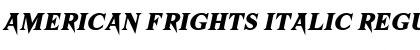 Download American Frights Italic Regular Font Title Preview