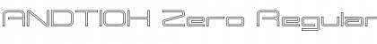 Download ANDTIOH Zero Regular Font Title Preview