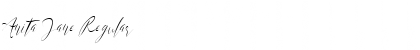 Download Anita Jane Regular Font Title Preview