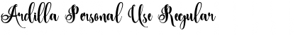 Download Ardilla Personal Use Regular Font Title Preview