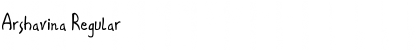 Download Arshavina Regular Font Title Preview