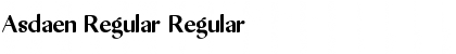 Download Asdaen Regular Regular Font Title Preview