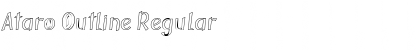 Download Ataro Outline Regular Font Title Preview
