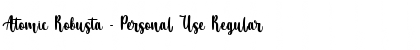 Download Atomic Robusta - Personal Use Regular Font Title Preview