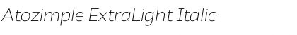 Download Atozimple ExtraLight Italic Font Title Preview