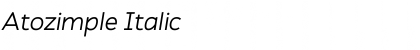 Download Atozimple Italic Font Title Preview