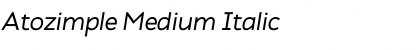Download Atozimple Medium Italic Font Title Preview